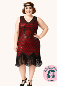 1920´er festkjole - Miss Ruby, rød