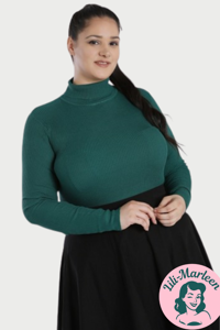 Højhals: SPIROS - grøn; En klassiker i dit klædeskab