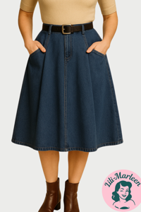 Miss Grace – Denim A-Line Skirt