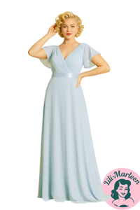 Lang gallakjole - Cornelia, himmelblå