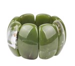 Plastik armring - Resin Cuff - grøn marmorering