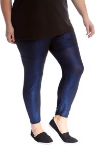 Leggings: Emma leggings, blå med glitter