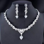 Smykkesæt - hearts and Pearl, sølv 