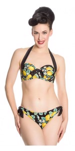 Vintageinspireret bikini - Lemonade bikini med citroner