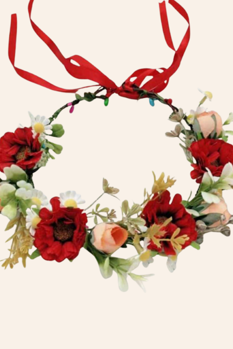 Blomsterkranse til håret 