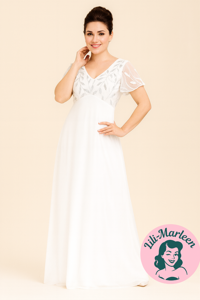 Lang gallakjole - Anna Sophie, hvid 