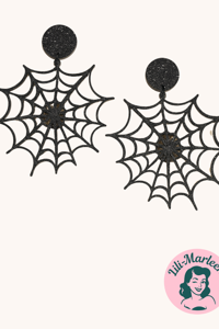 Hængeøreringe -  stort spindelvæv 