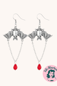 Øreringe - stor flagremus - hængeøreringe