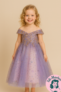 Børne fest/gallakjole: Little Miss Cindarella, lilla