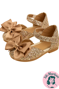 Børnefestsko, Miss Mollie May, guld/kaffe
