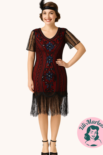 1920´er festkjole - Miss Ninnas Song, rød