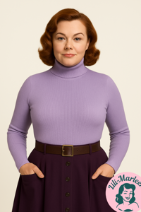 Højhals: SPIROS - Lys lilla; En klassiker i dit klædeskab