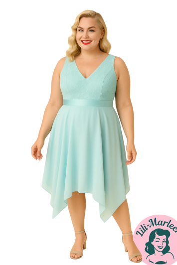 Festkjole i flere længder - Ea, himmelblå