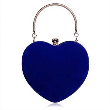 Fest clutch - Sophie heart, blå 