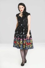 50´er kjole - Meadow - sød sort kjole med blomster
