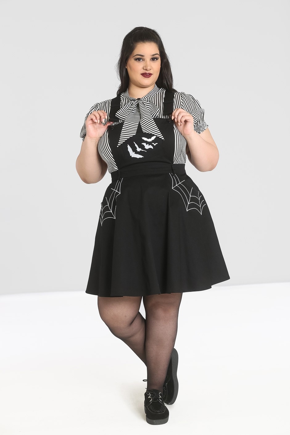 skyde sandaler kontroversiel Spencer kjole; Miss Muffet - sort med Halloween print
