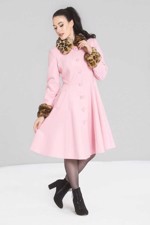 Vinter frakke: Miss Pinkie - sød lyserød frakke med pelskant