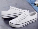 Sneakers - fede Sneakers i hvid med sort kant