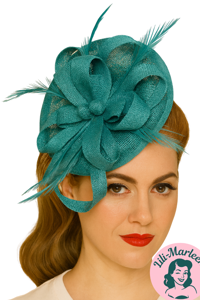 Betager/hat på hårbøjle, teal