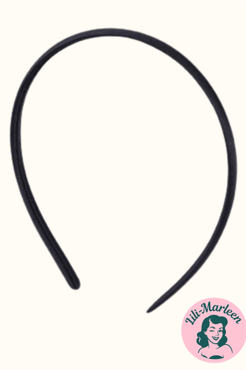 Tynd Satinhårbøjle – Sort Elegance i Enkel Form