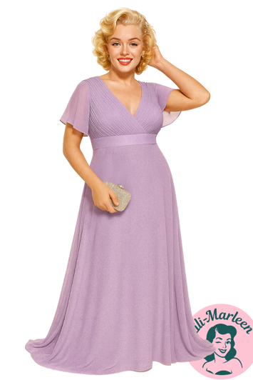  Lang gallakjole - Cornelia, lavendel