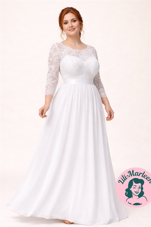 Lang gallakjole - Ida Anette, hvid 