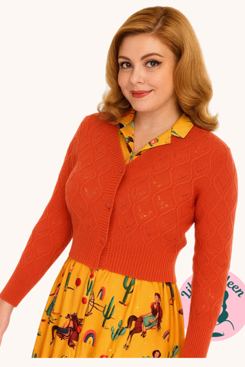 Cardigan, Lori cardigan - orange