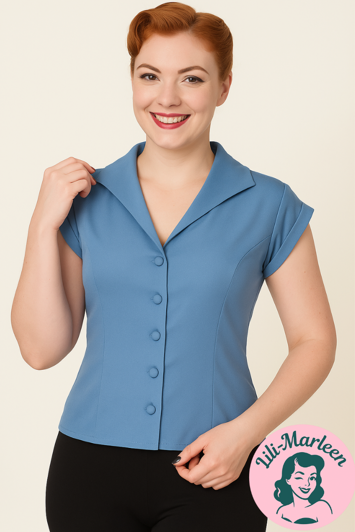  Dream Master – Misty Blue Skjorte (Str. 36-54)