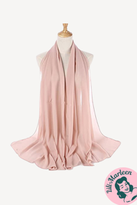 Chiffon Sjal, nude rosa – Blid elegance og underspillet charme