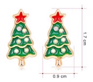 Jule ørestikker - små juletræer med sten