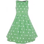 Børne 50ér kjole; Mini Annie Sofie, grøn