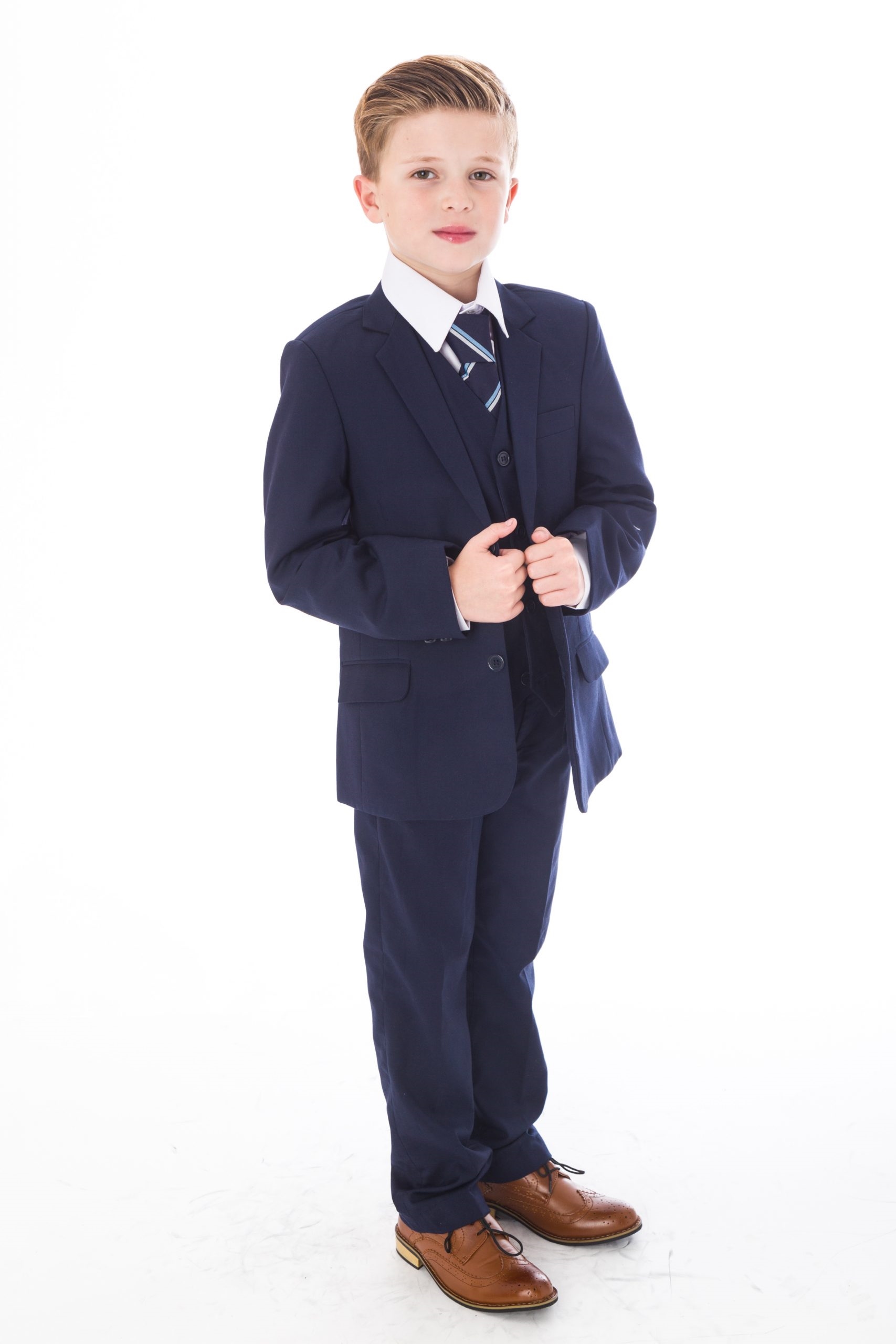 godtgørelse Citron Tilladelse Børne jakkesæt: Oliver Max, blå: Flot jakkesæt i navyblåt i 5