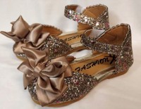 Børnefestsko, Miss Mollie May, guld/kaffe