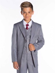 Børne jakkesæt: Lucas grå - jakkesæt i 5 dele 