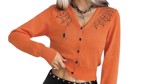 Cardigan: Etsi bitsy spider - orange cardigan med edderkopespind 