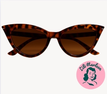  Cateye solbriller, leopart med mørkt glas
