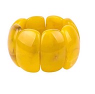 Plastik armring - Resin Cuff - gul marmorering