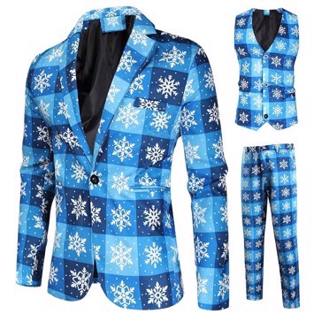 Julejakkesæt i 3 dele - Mister Blue snowflake