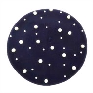 Beret, navyblå med perler - lækker vintageinspireret beret i filt