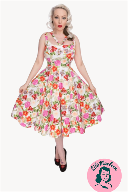 Pink Dahlia – 50’er drøm i florlette roser og vintage elegance