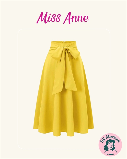 Swingnederdel – Miss Anne i solskinsgul vintage stil