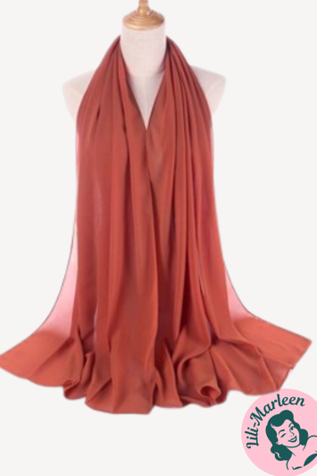 Chiffon Sjal, Brændt rødbrun