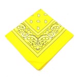 Bandana - gult med klassisk mønster
