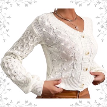 Cardigan, Carla cardigan - Ivory