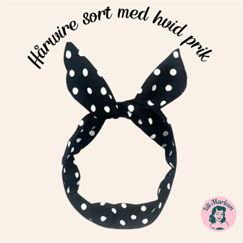 Hårwire – sort med hvide prikker