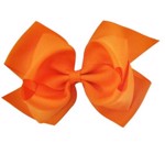 Hårsløjfe 15 cm; stor sløjfe, orange