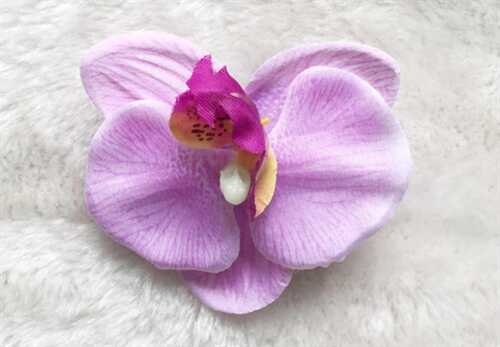Orkide hårclips, lys lilla