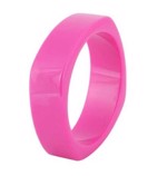 Plastik armring - firkant, vild pink