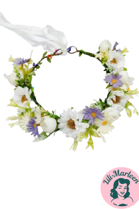 Blomsterkrans – Margueritdrøm i Hvid & Lilla