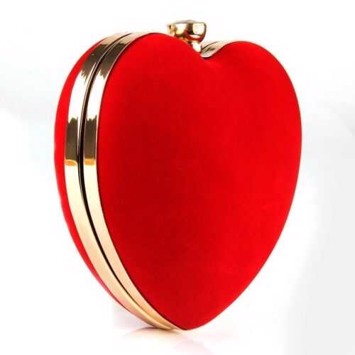 Fest Clutch - Sophie heart, rød